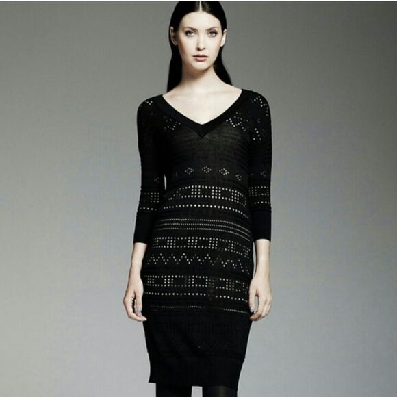 Catherine Malandrino for DesigNation Pointelle Sweaterdress Set Size S C26 - Picture 1 of 7